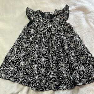 Girls Midnight Magnolia spider web dress